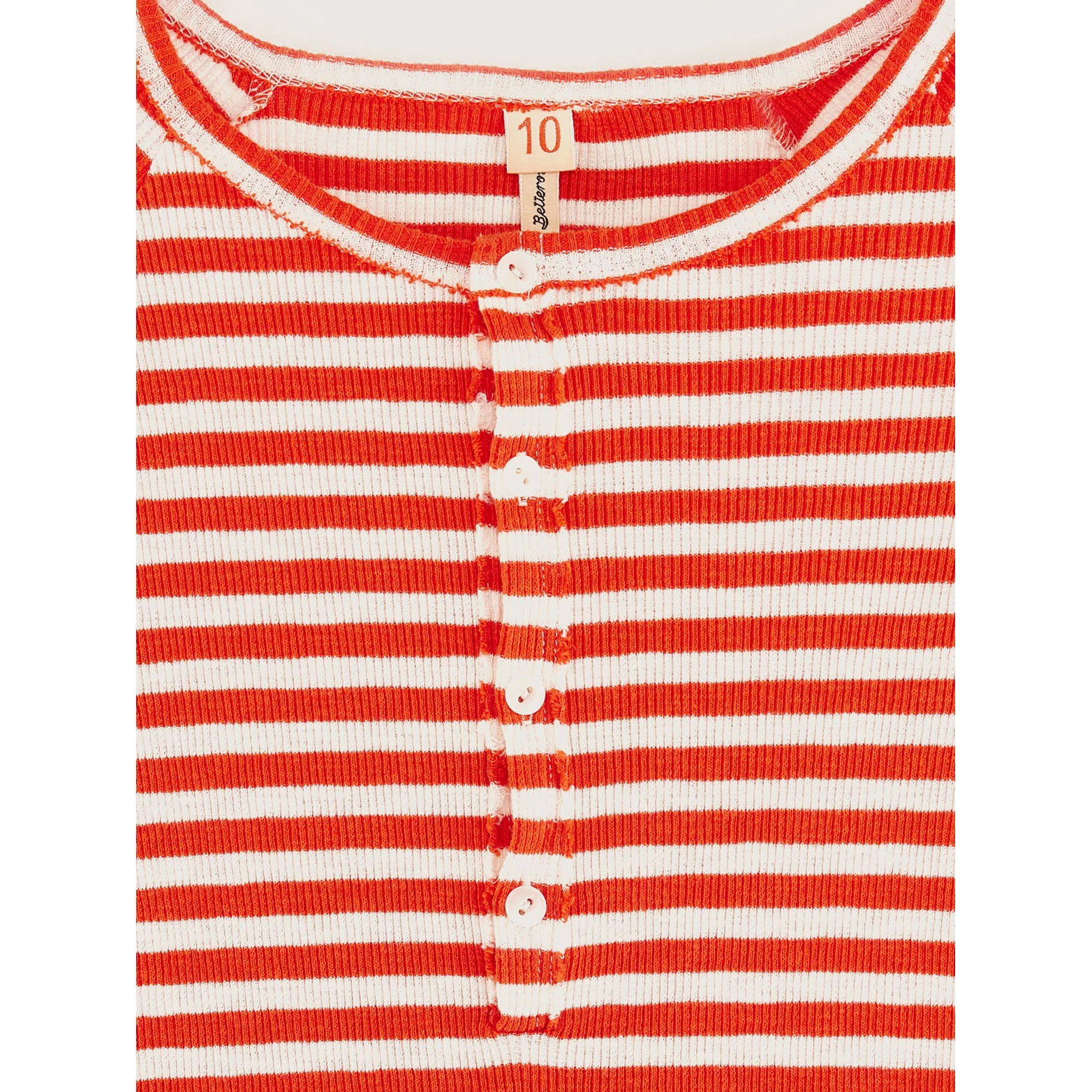 Bellerose Red Stripe Flipper T-Shirt - Image 3