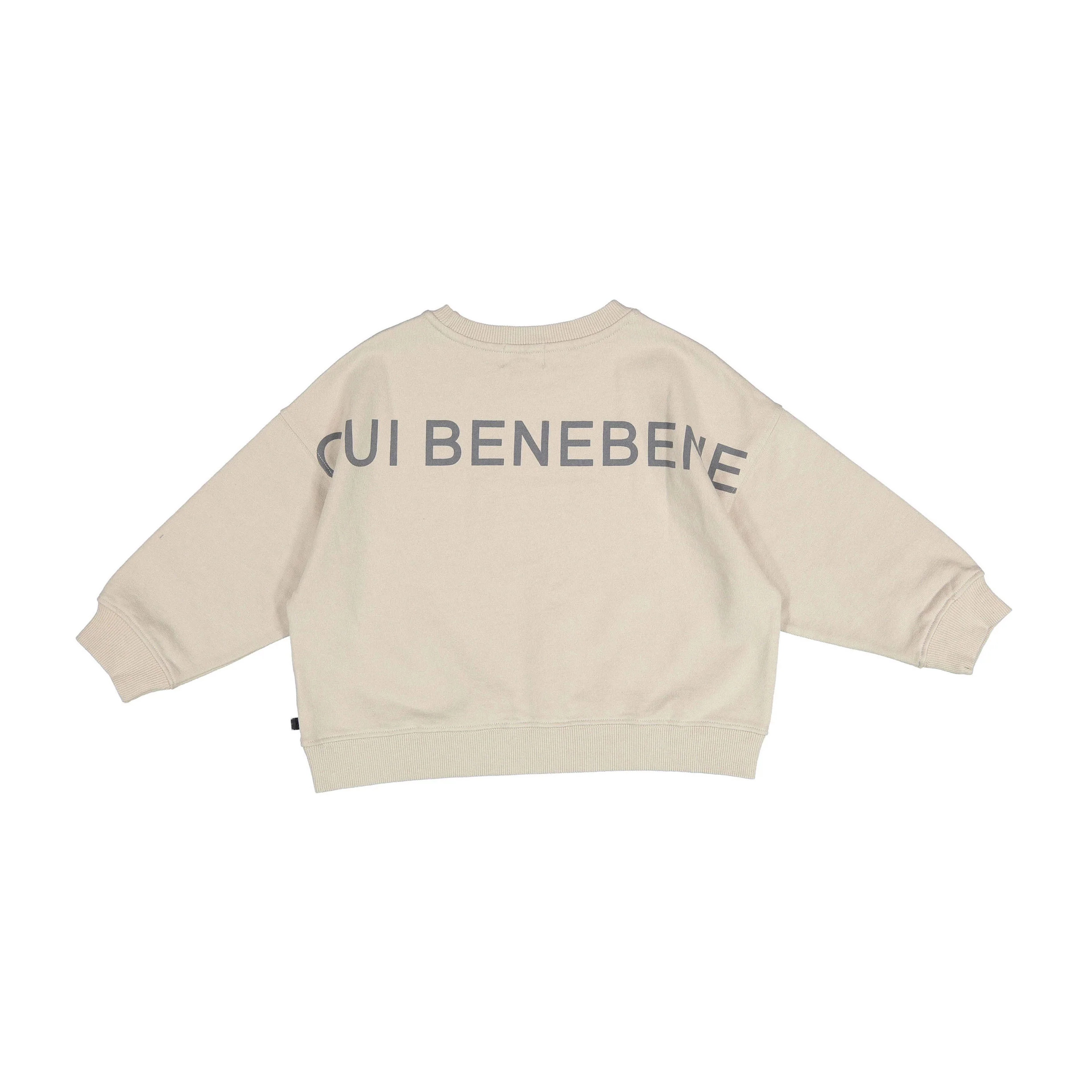 Bene Bene Beige Back Logo MTM Sweatshirt - Image 2