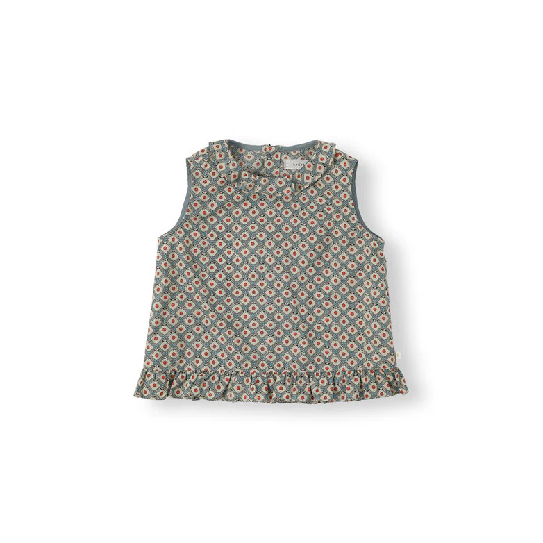 Bene Bene Beige Rhombus Frill Blouse