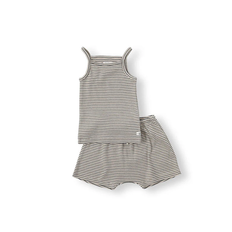 Bene Bene Charcoal Baby Bene Stripe Mini Twinset