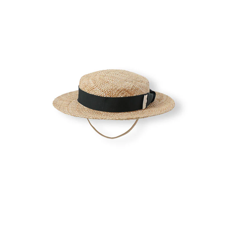 Bene Bene Dark Green Mico Ribbon Raffia Hat