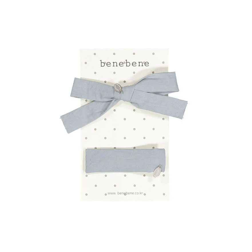Bene Bene Grayish Blue Beloved Ribbon Pin Set