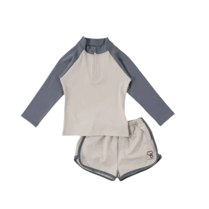 Bene Bene Grayish Blue Bene Rash Guard Set