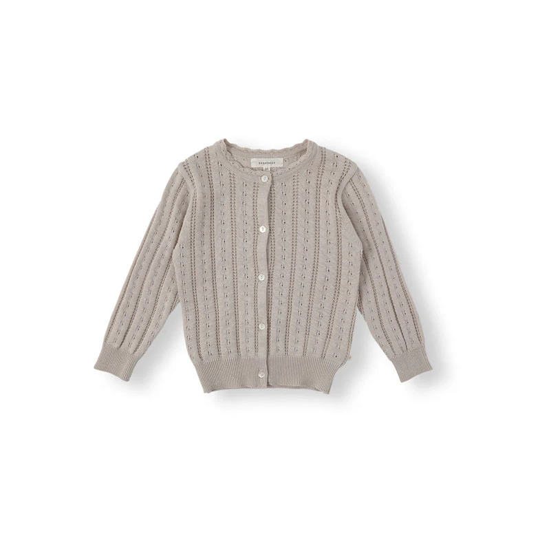 Bene Bene Indi Pink Baby Flutter Eyelet Knit Cardigan