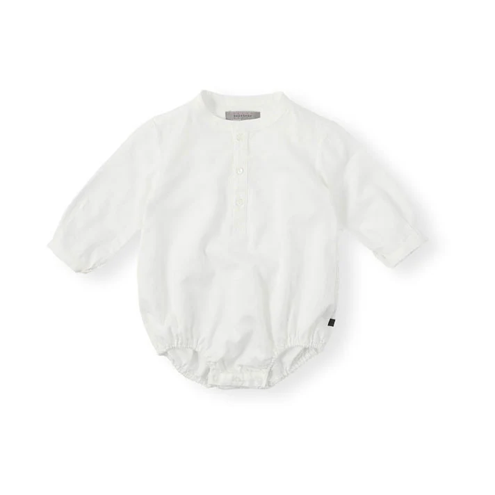 Bene Bene Ivory Baby Bene Cotton Shirt Romper