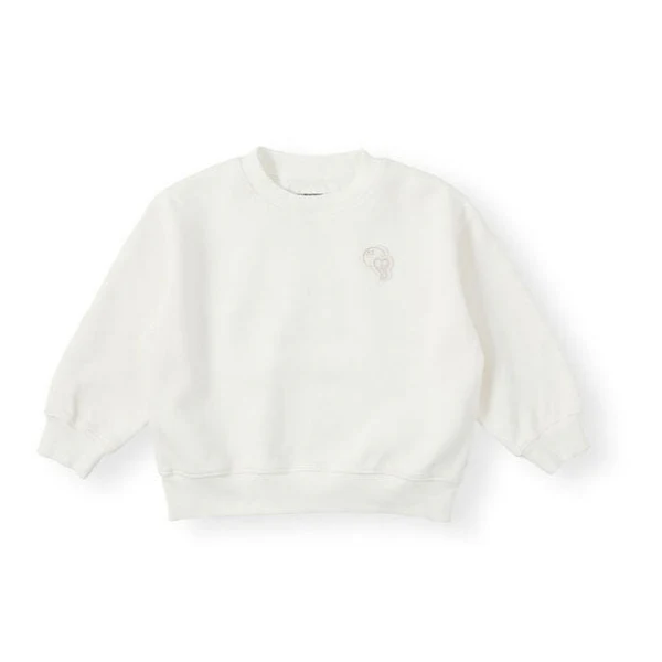 Bene Bene Ivory BENE Pique Sweatshirt