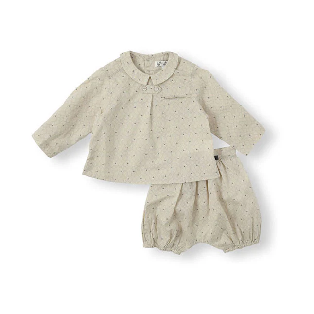 Bene Bene Light Khaki Baby Memoria Shirt Set