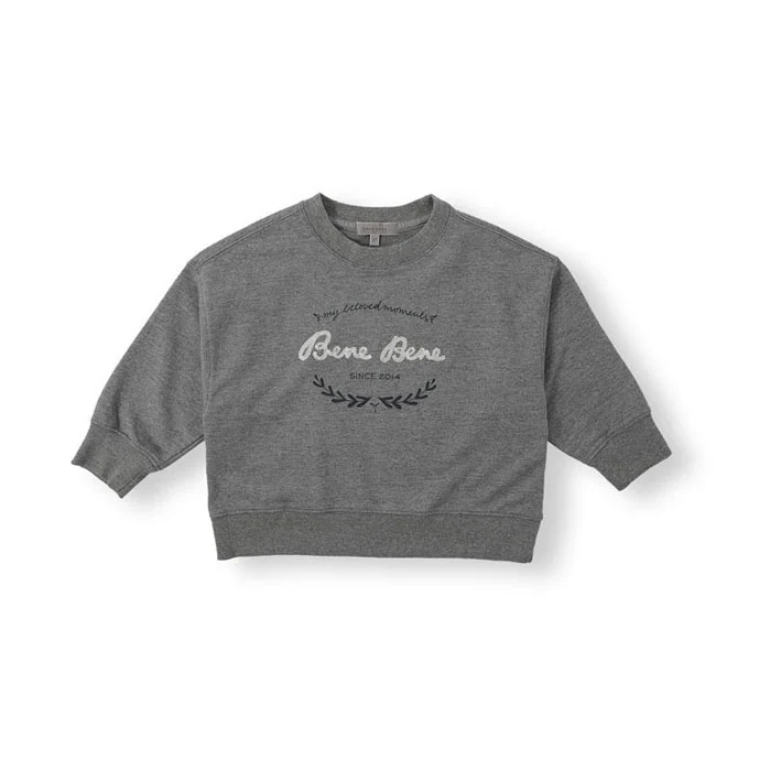 Bene Bene Melange Gray BENE Broderie Sweatshirt