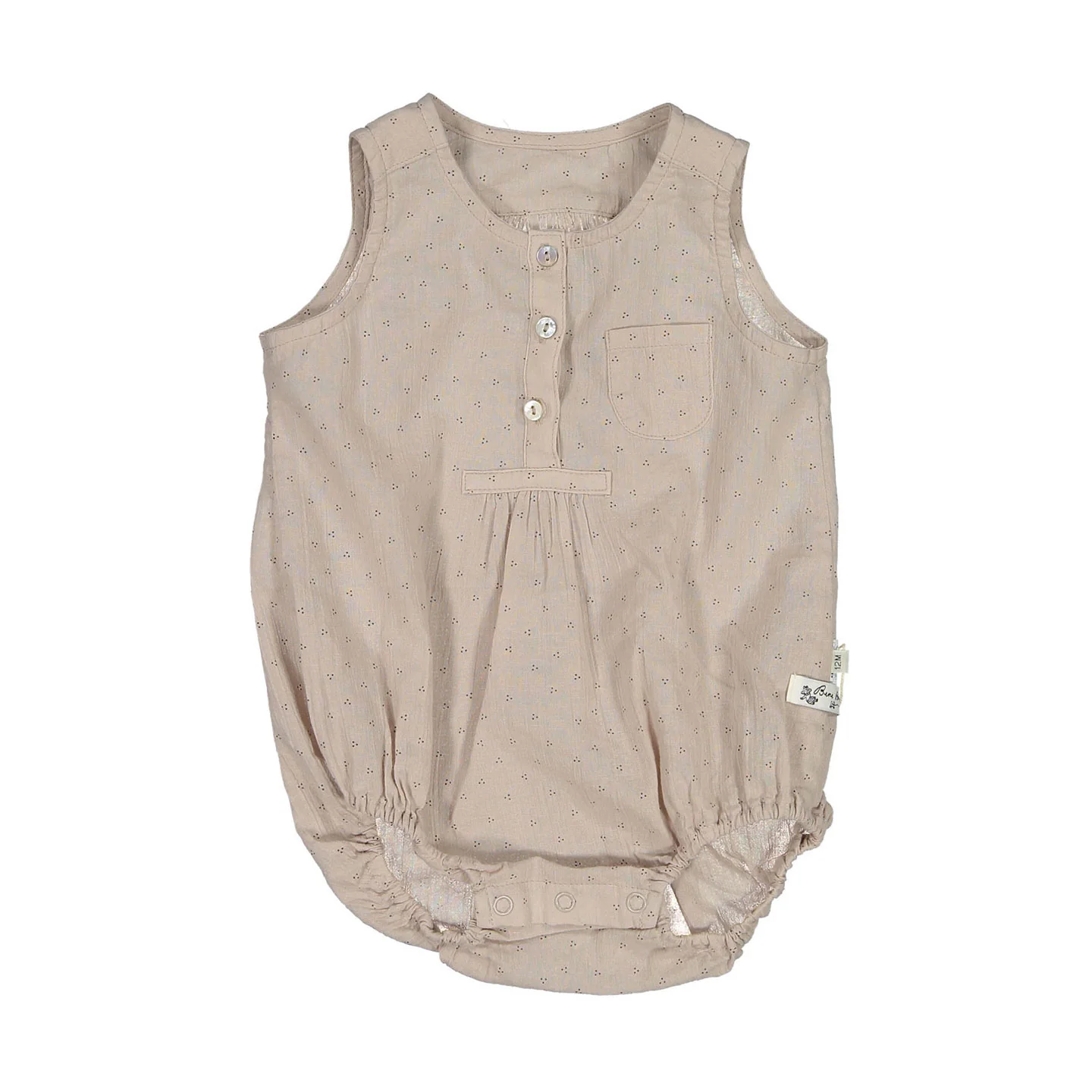 Bene Bene Milky Cocoa Baby Calm Dot Newborn Romper