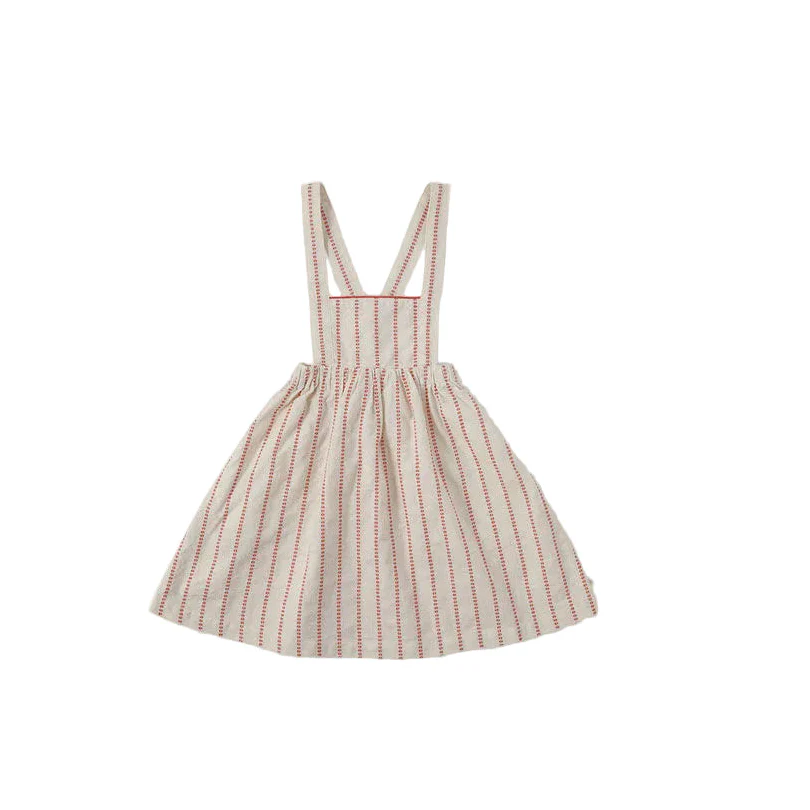 Bene Bene Natural Baby Onde Jacquard Suspender Dress