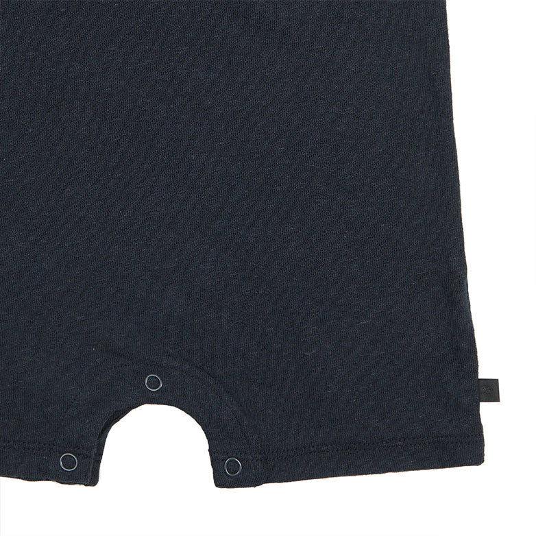 Bene Bene Navy Linen Half Bodysuit - Image 4