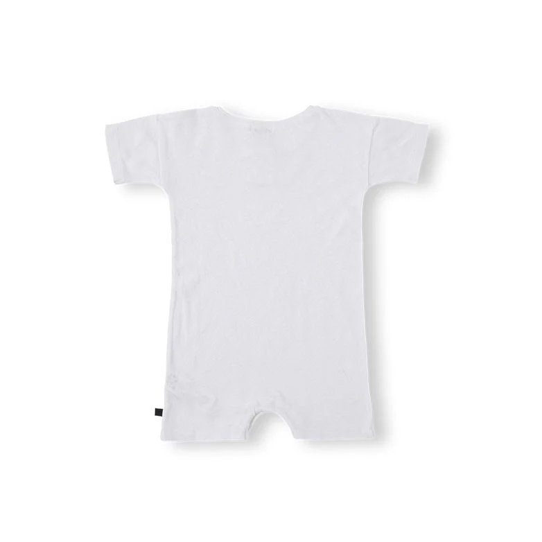 Bene Bene Off White Linen Half Bodysuit - Image 2
