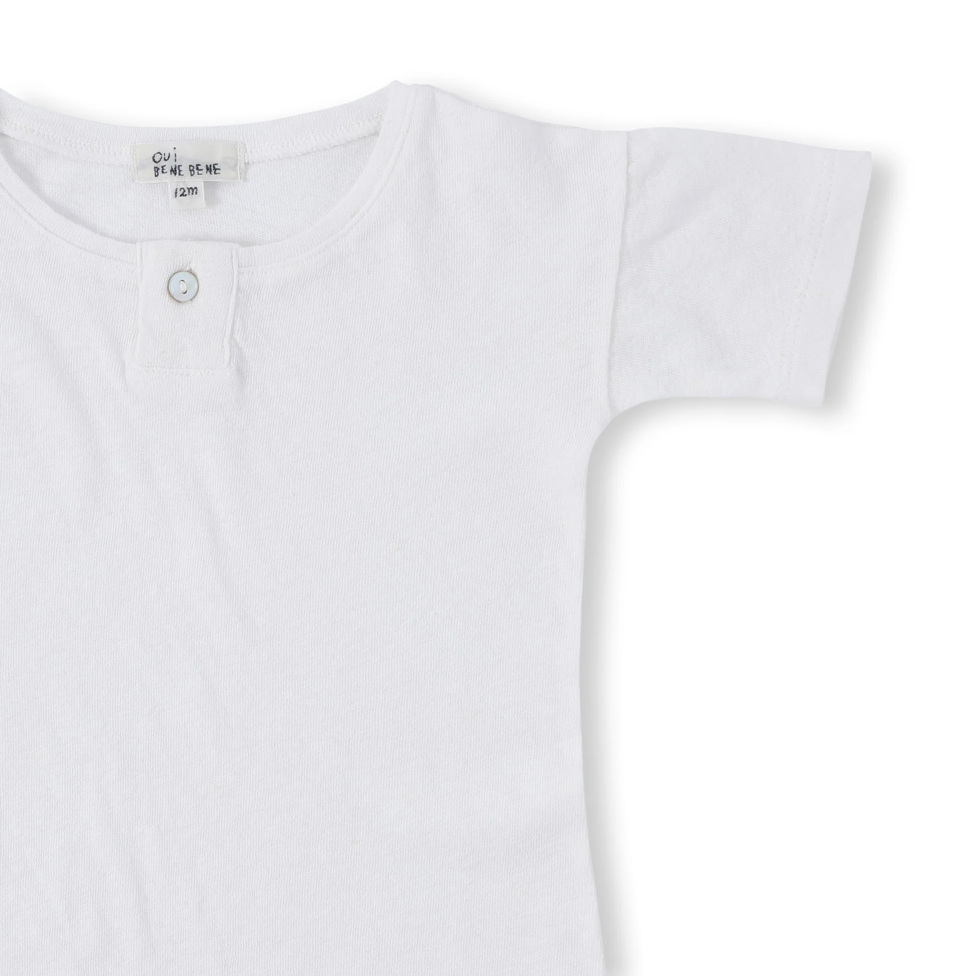 Bene Bene Off White Linen Half Bodysuit - Image 3