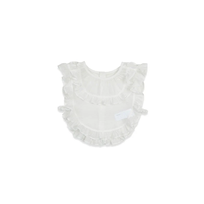 Bene Bene Off White Pure Frill Bib