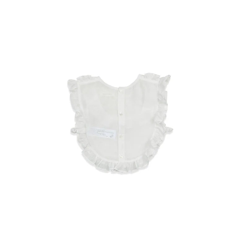 Bene Bene Off White Pure Frill Bib - Image 2