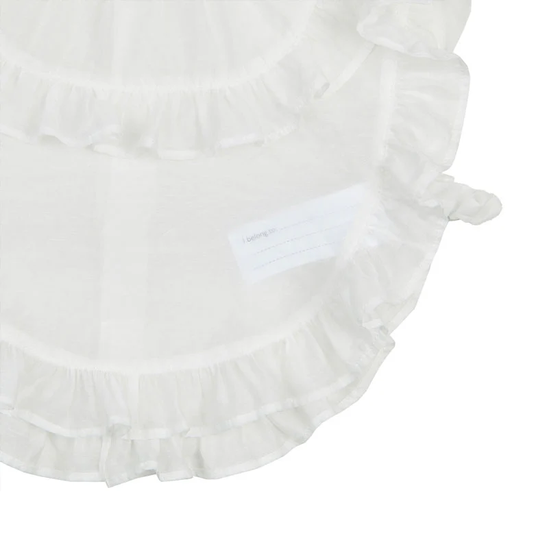 Bene Bene Off White Pure Frill Bib - Image 3