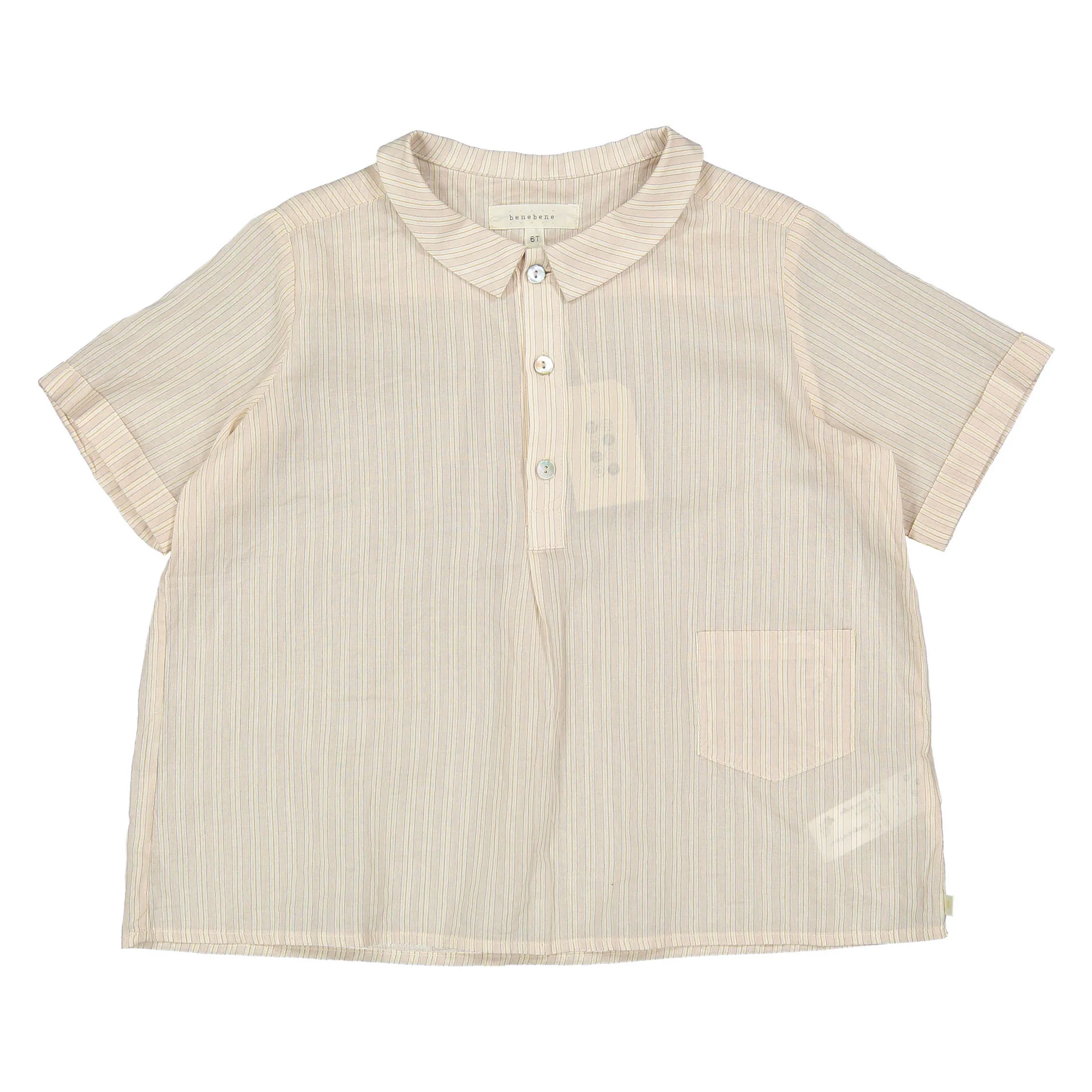 Bene Bene Pale Pink Ian Stripe Half Shirt