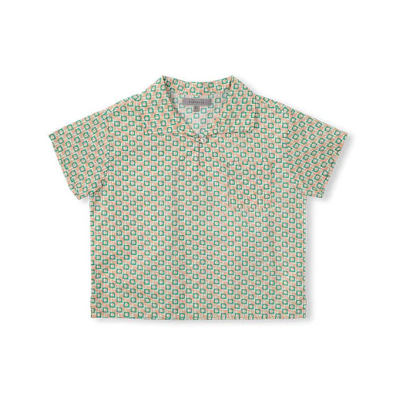 Bene Bene Peach Fuzz Block Half Shirt