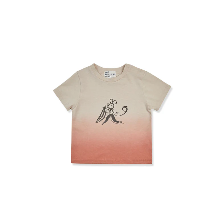 Bene Bene Pink Half Dip Dye Baby Tee