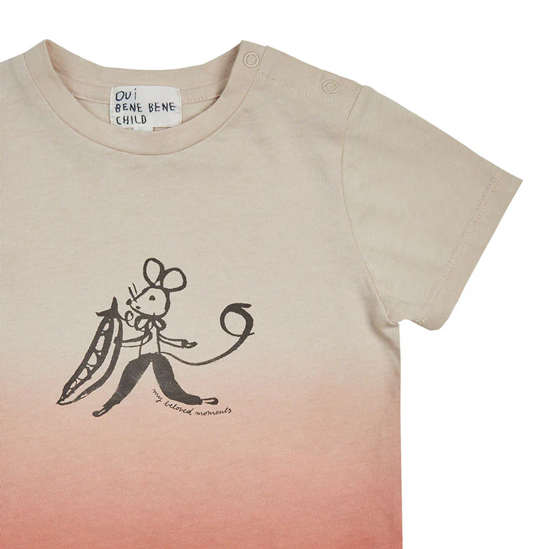 Bene Bene Pink Half Dip Dye Baby Tee - Image 4