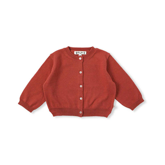 Bene Bene Brick Red Adorable Short Baby Cardigan