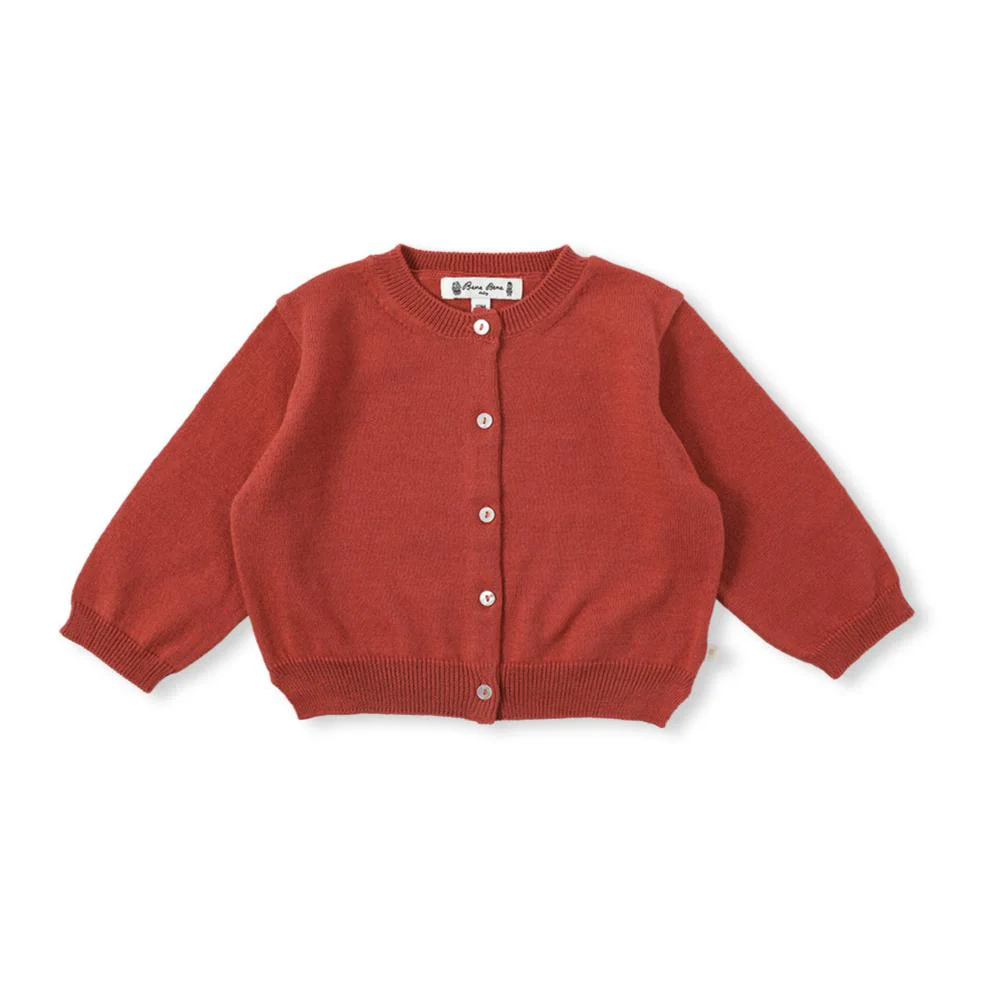 Bene Bene Brick Red Adorable Short Cardigan