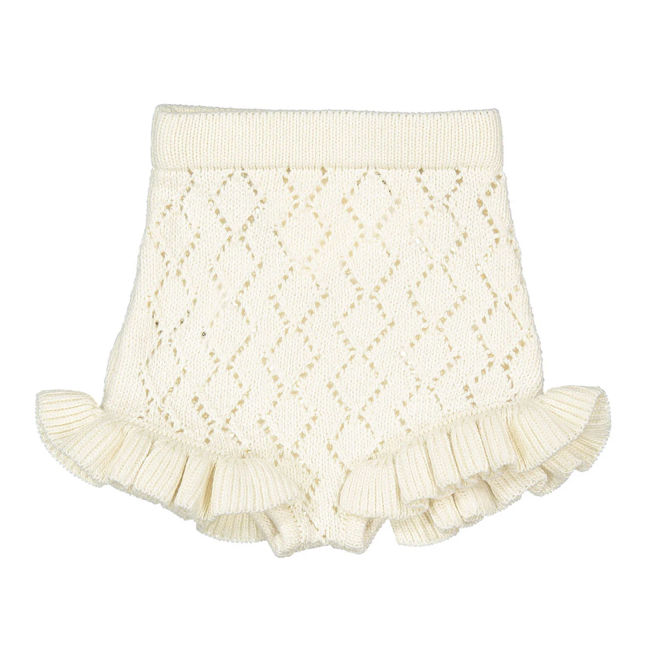 Birinit Ivory Openwork Bloomer Shorts