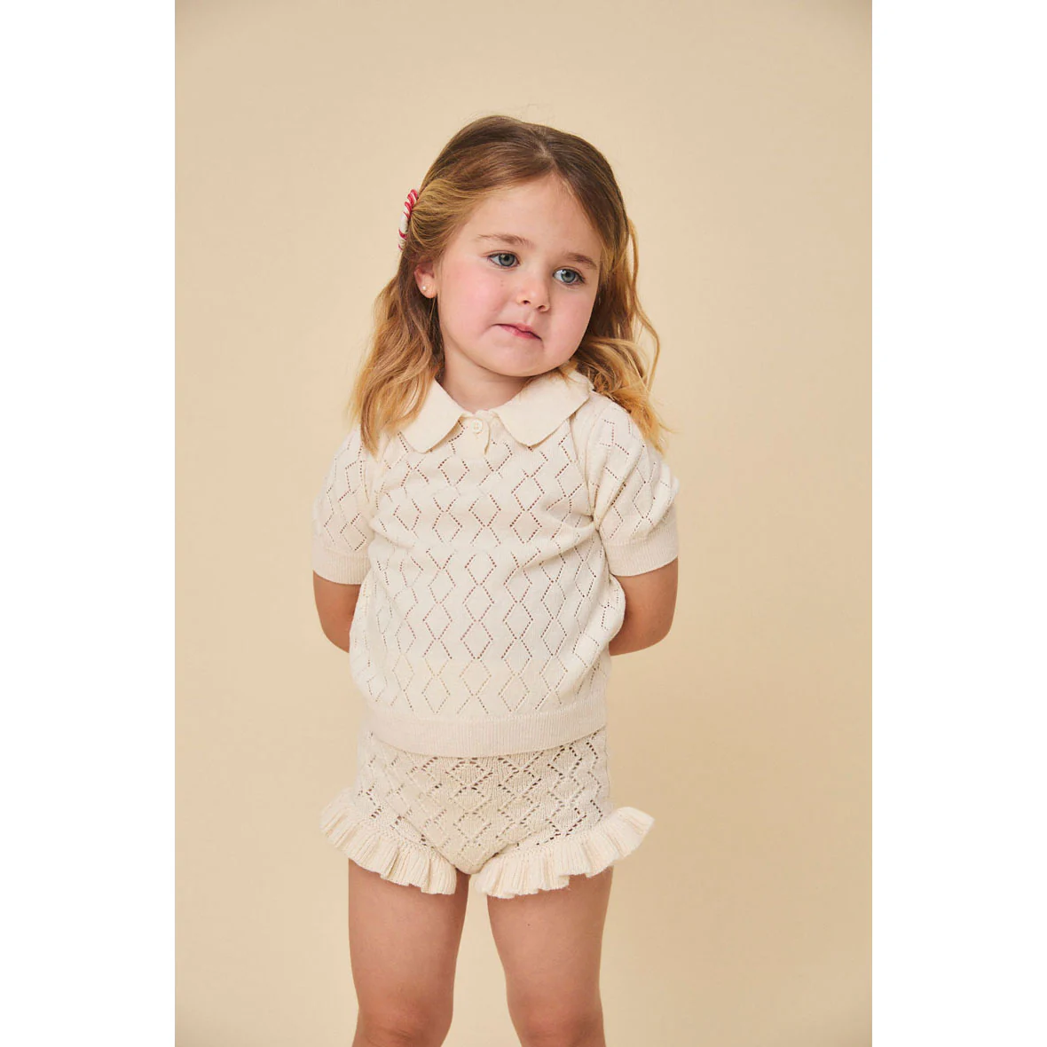Birinit Ivory Openwork Bloomer Shorts - Image 2
