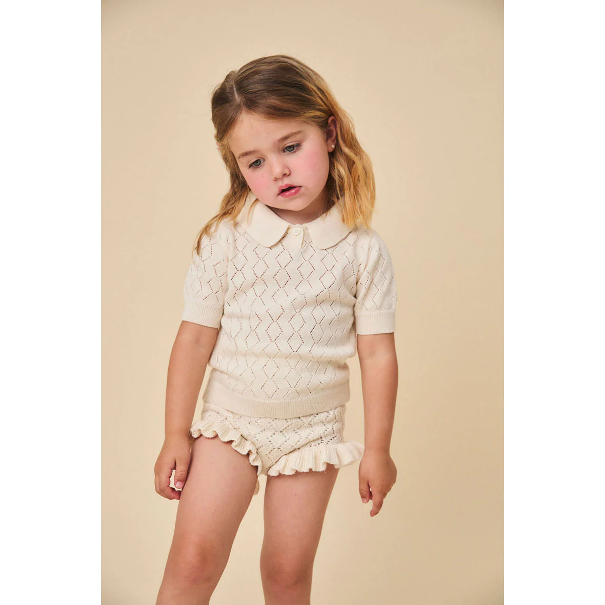 Birinit Ivory Openwork Bloomer Shorts - Image 3
