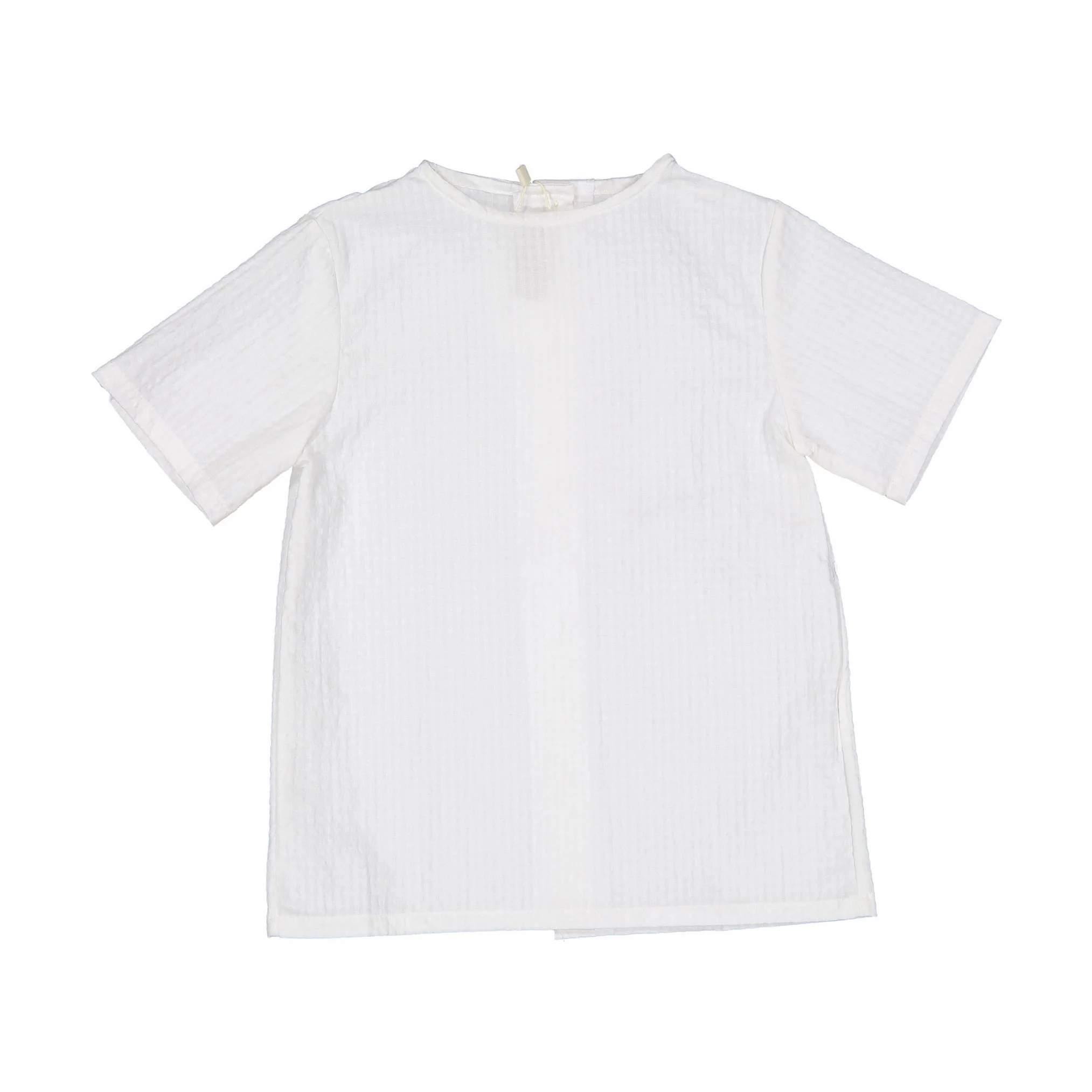 Birinit White Gingham Short Sleeve Shirt