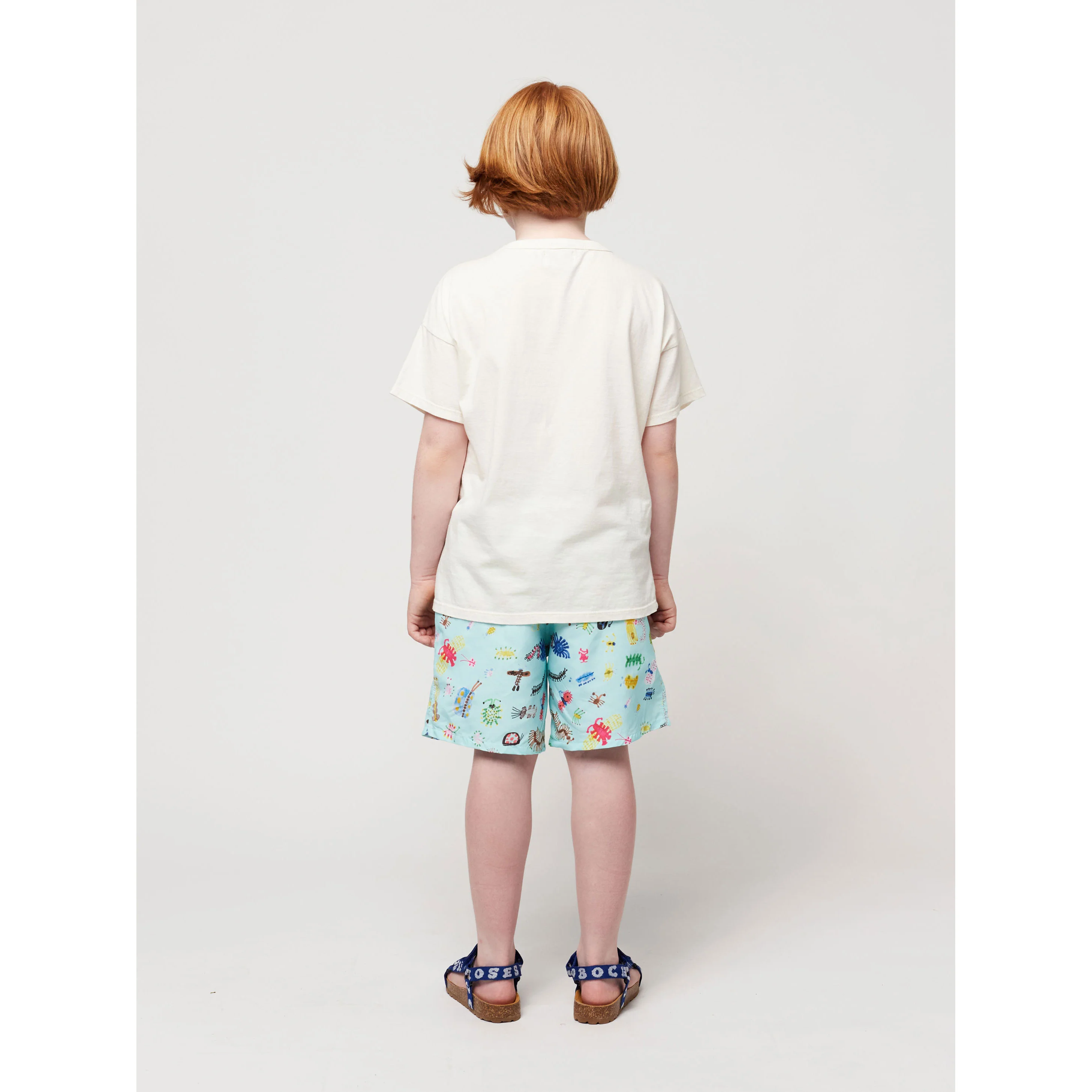 Bobo Choses Aqua Blue Funny Insects All Over Swim Bermuda Shorts - Image 4