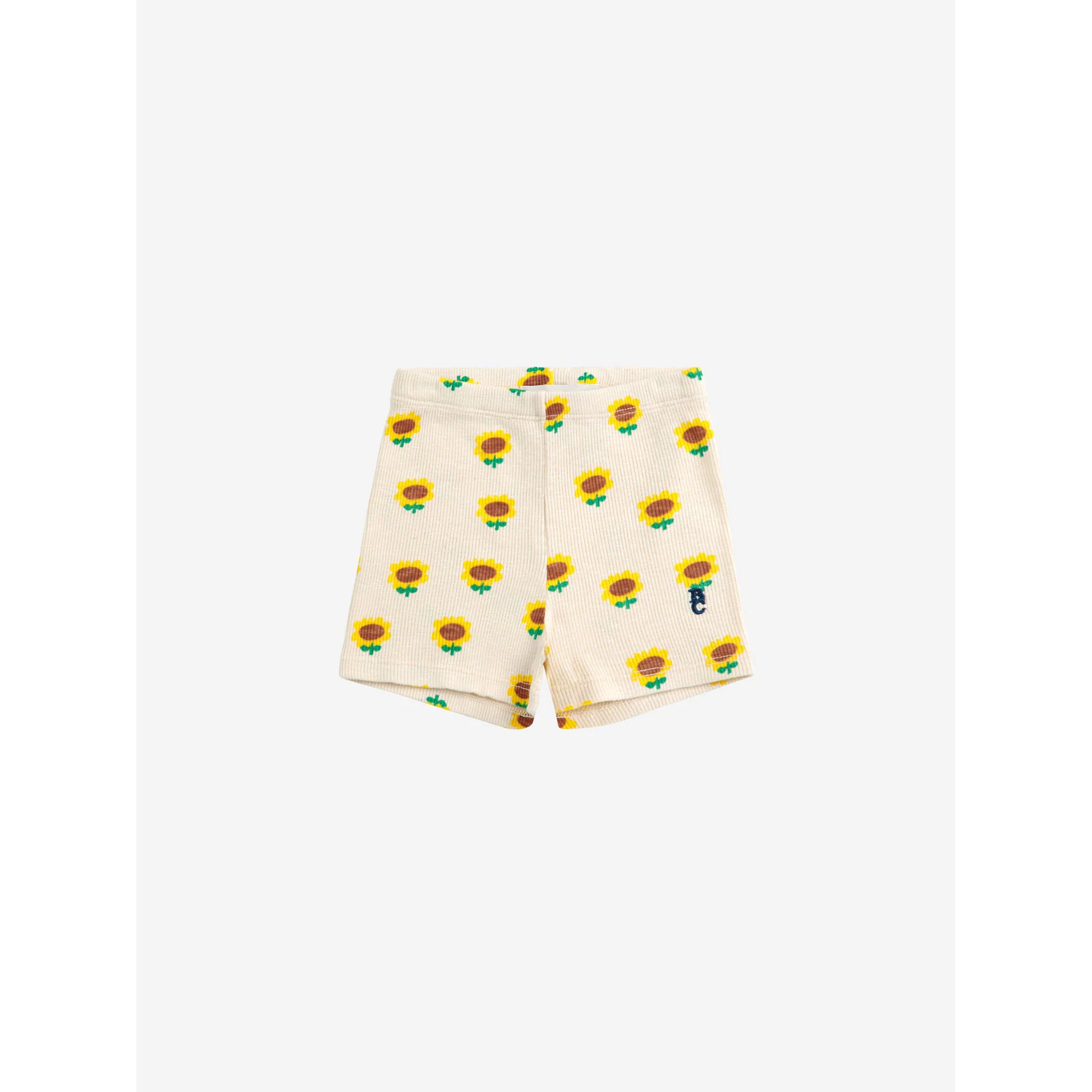 Bobo Choses Beige Sunflower All Over Baby ShortLeggings