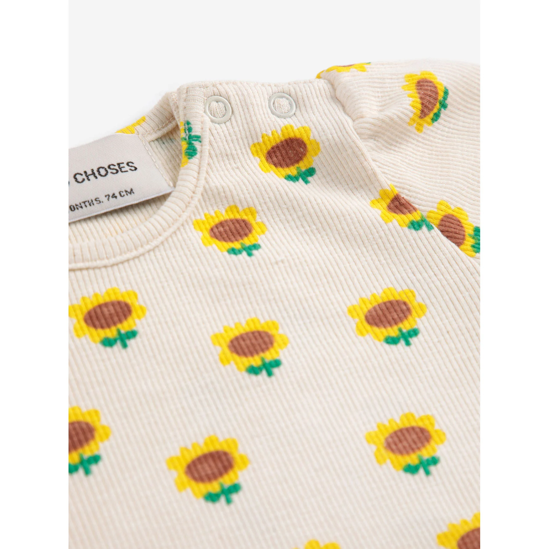 Bobo Choses Beige Sunflower All Over Baby T-shirt - Image 3