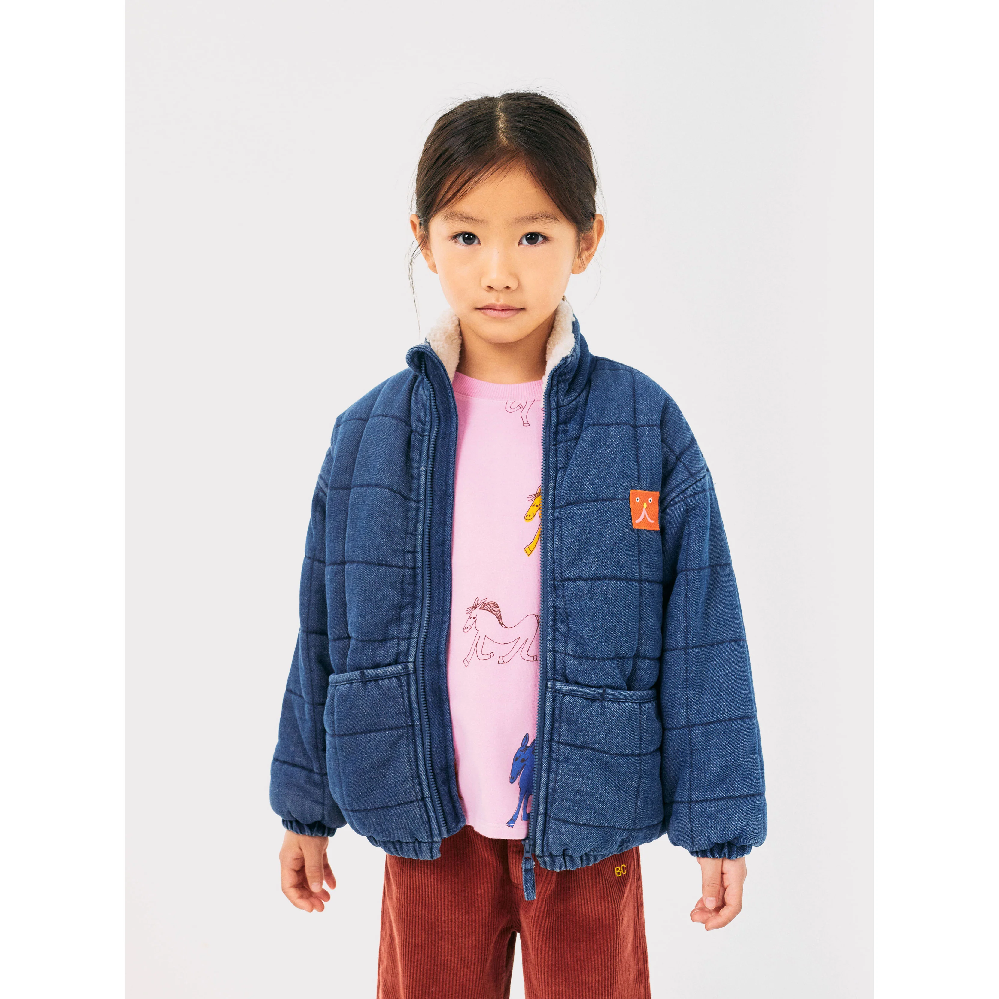 Bobo Choses Blue B.C Vintage Denim Quilted Jacket - Image 3