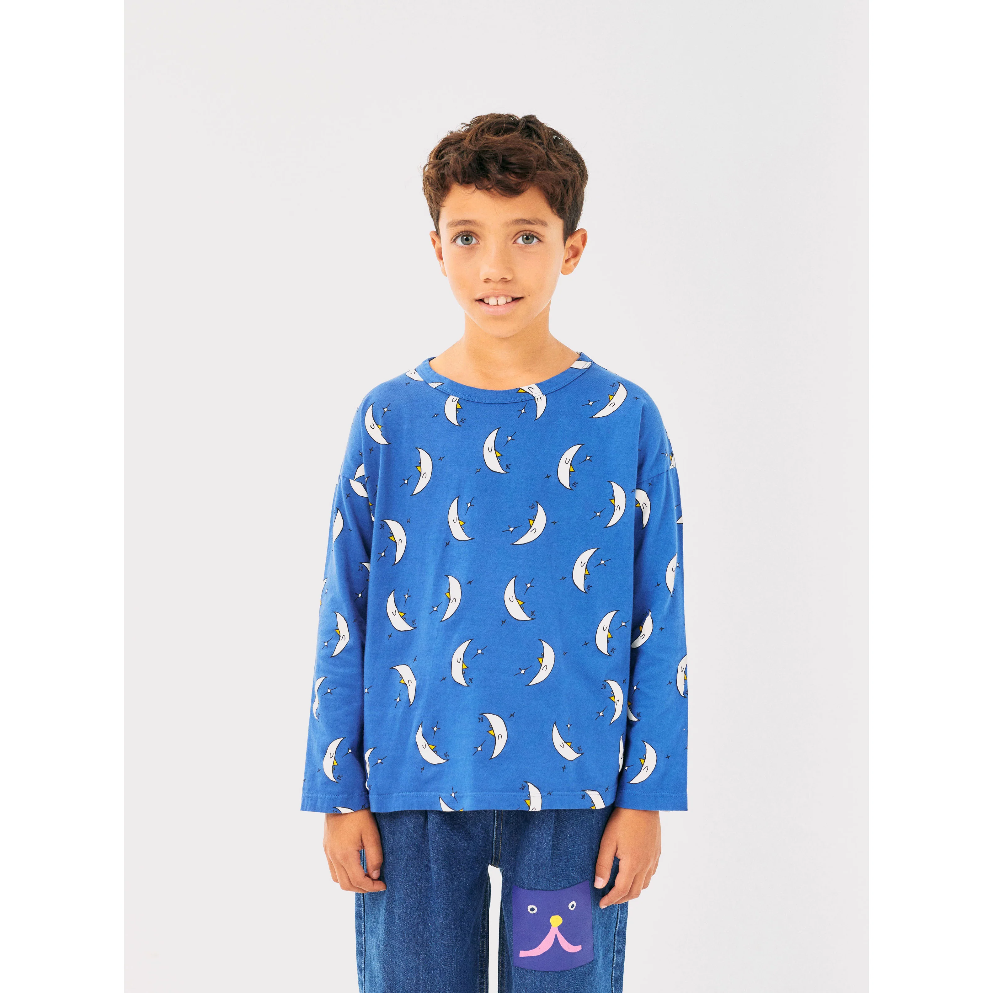 Bobo Choses Blue Beneath The Moon Allover T-Shirt - Image 2