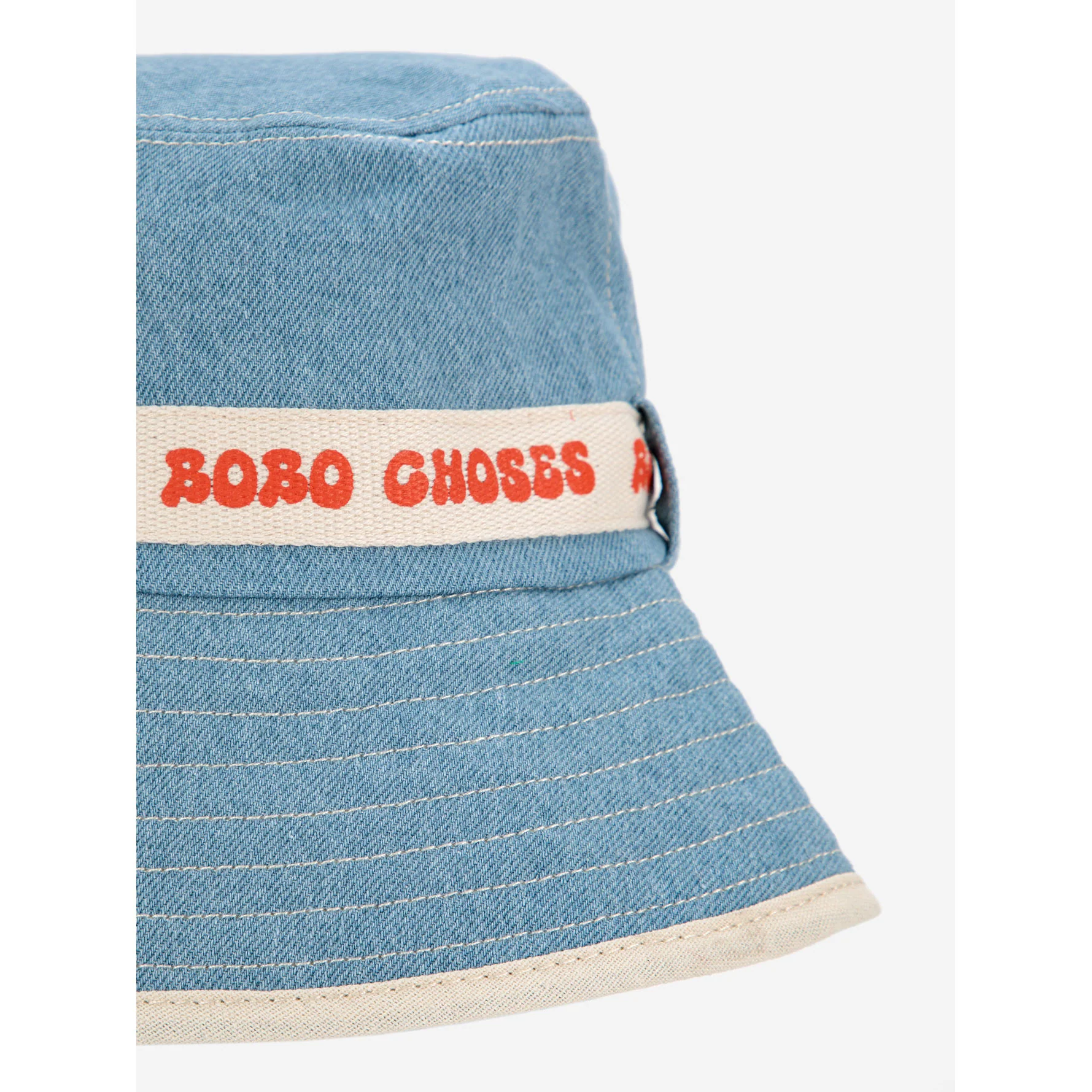 Bobo Choses Blue Bobo Choses Light Denim Bucket Hat - Image 2