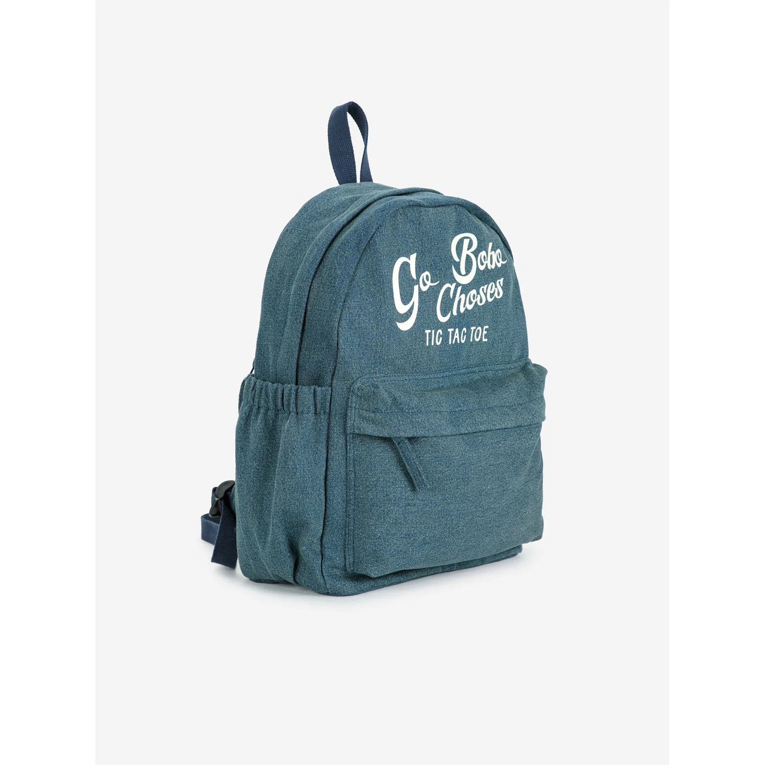 Bobo Choses Blue Go Bobo Denim School Bag - Image 5
