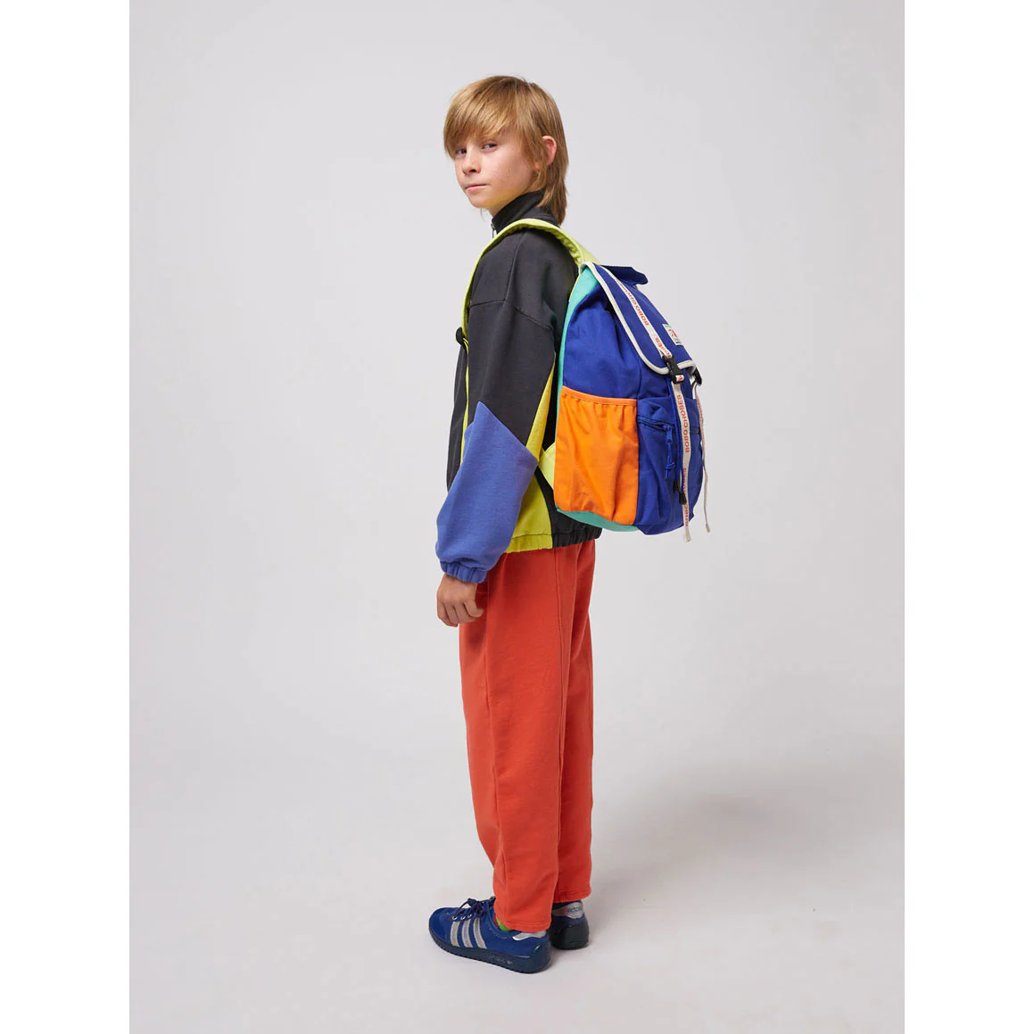 Bobo Choses Blue Smiling Label Backpack - Image 3