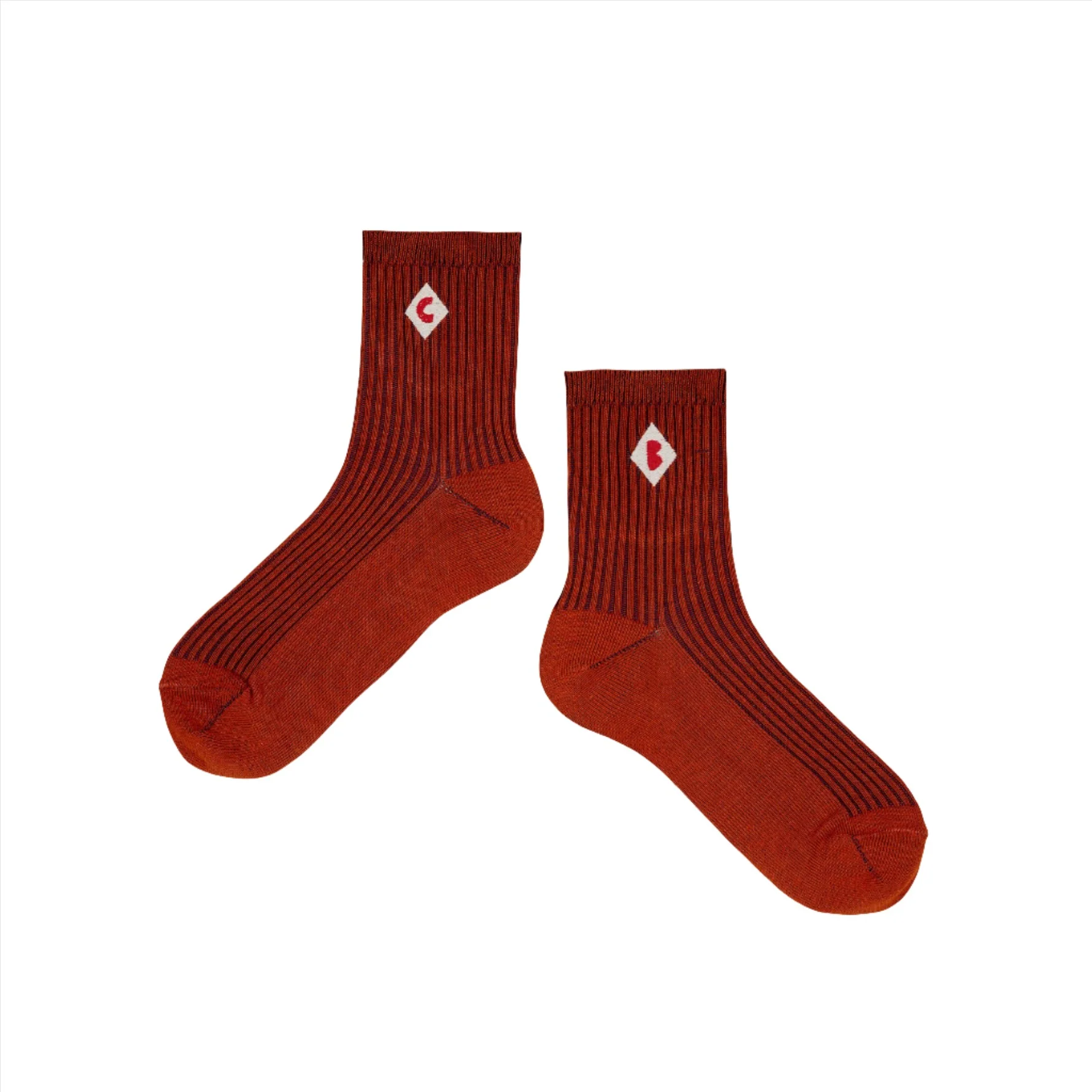 Bobo Choses Burgundy Red B.C Bicolor Short Socks