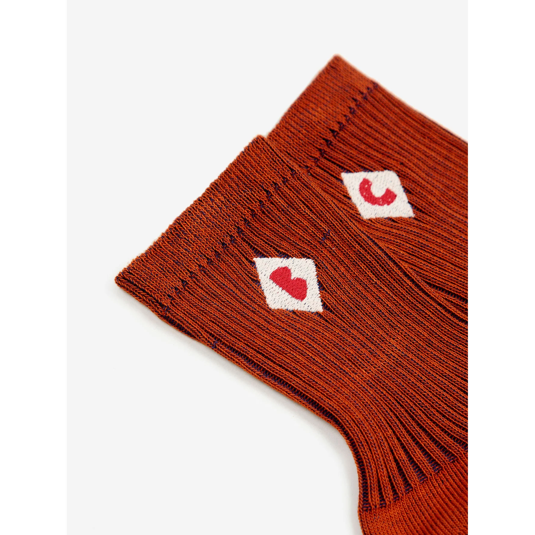 Bobo Choses Burgundy Red B.C Bicolor Short Socks - Image 3