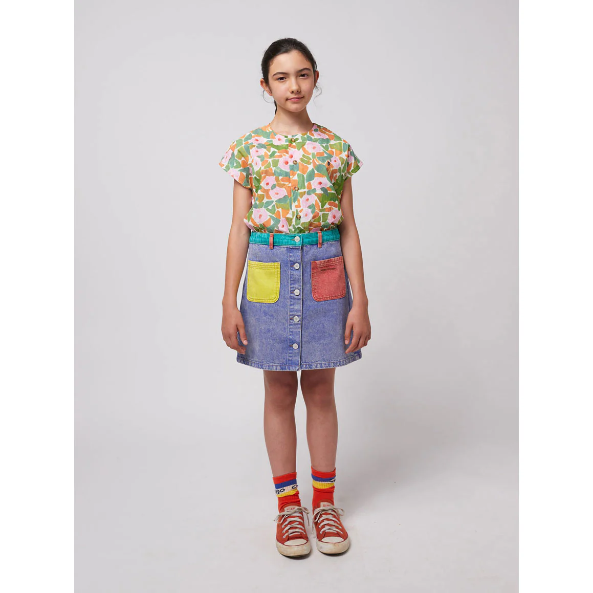 Bobo Choses Color Block Denim Skirt - Image 2