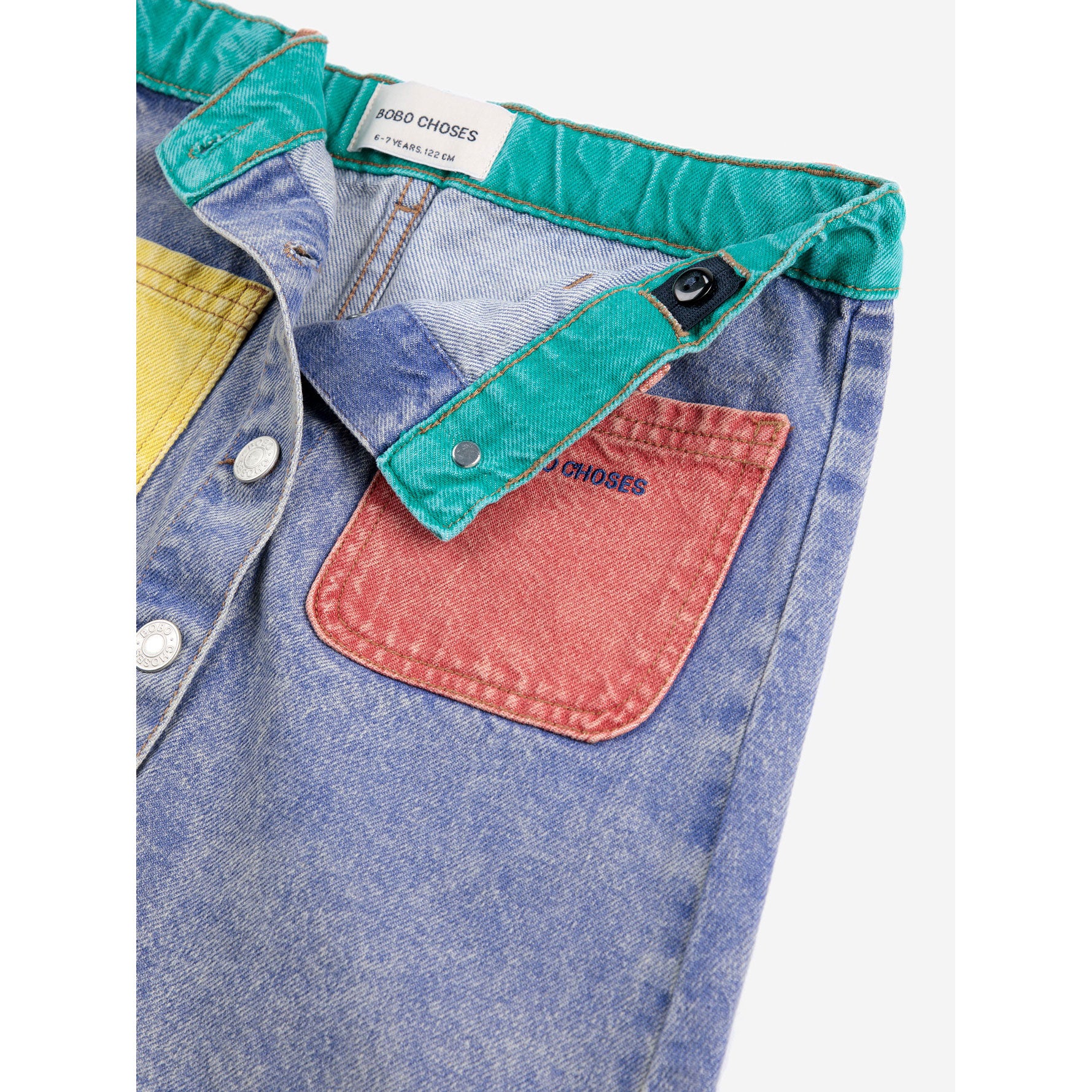 Bobo Choses Color Block Denim Skirt - Image 5