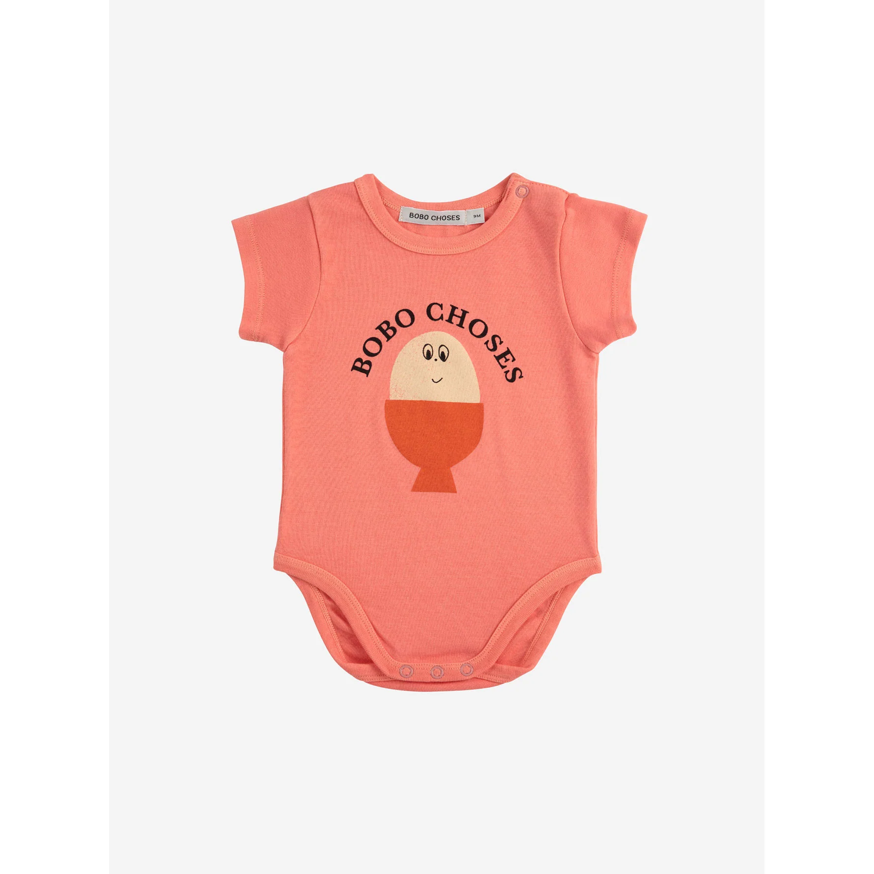 Bobo Choses Coral Pink Morning Egg Bodysuit