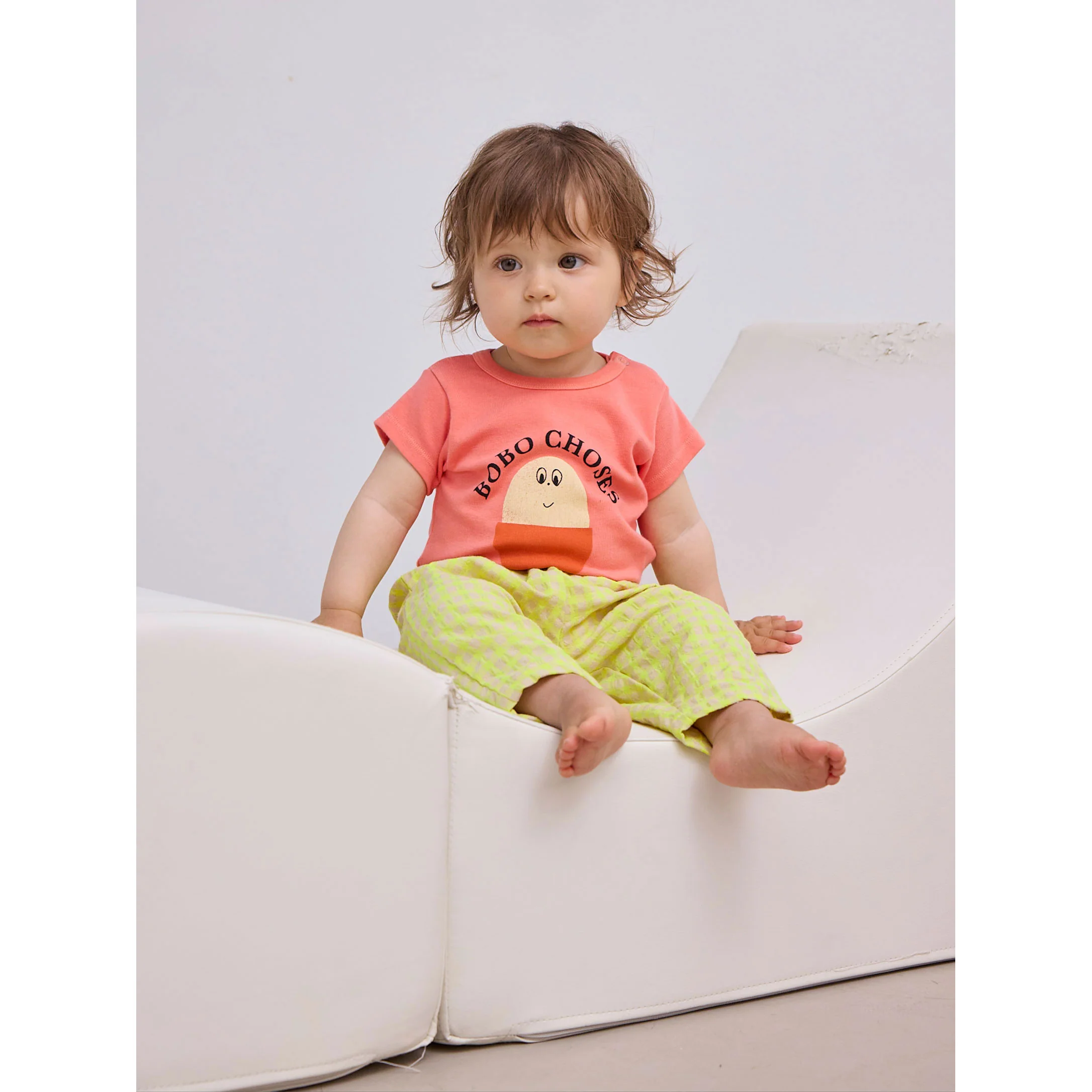 Bobo Choses Coral Pink Morning Egg Bodysuit - Image 2