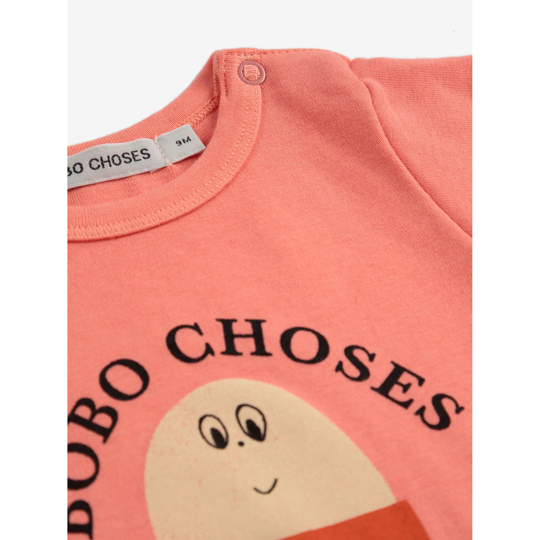 Bobo Choses Coral Pink Morning Egg Bodysuit - Image 3