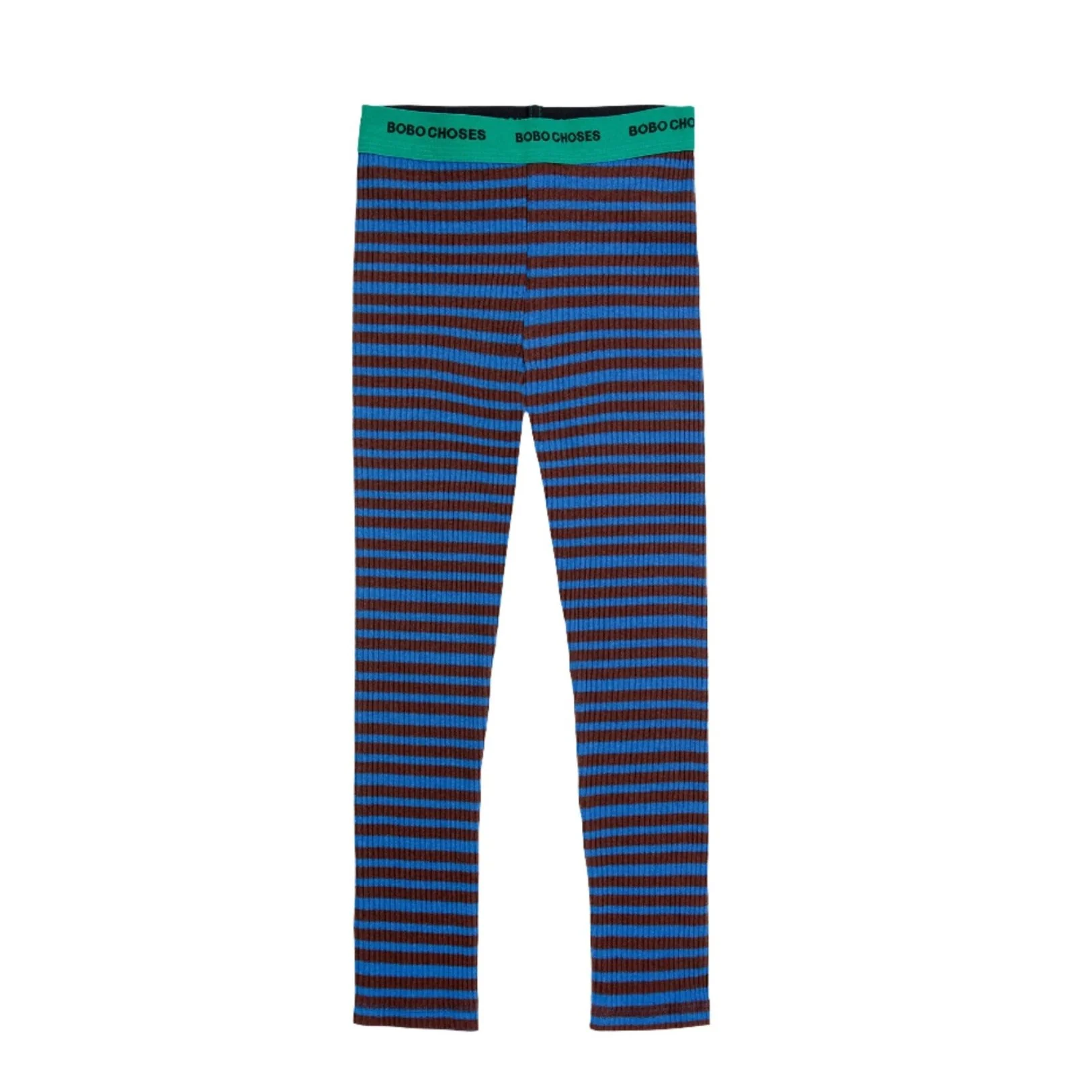 Bobo Choses Dark Brown Ribbed Stripes Legging