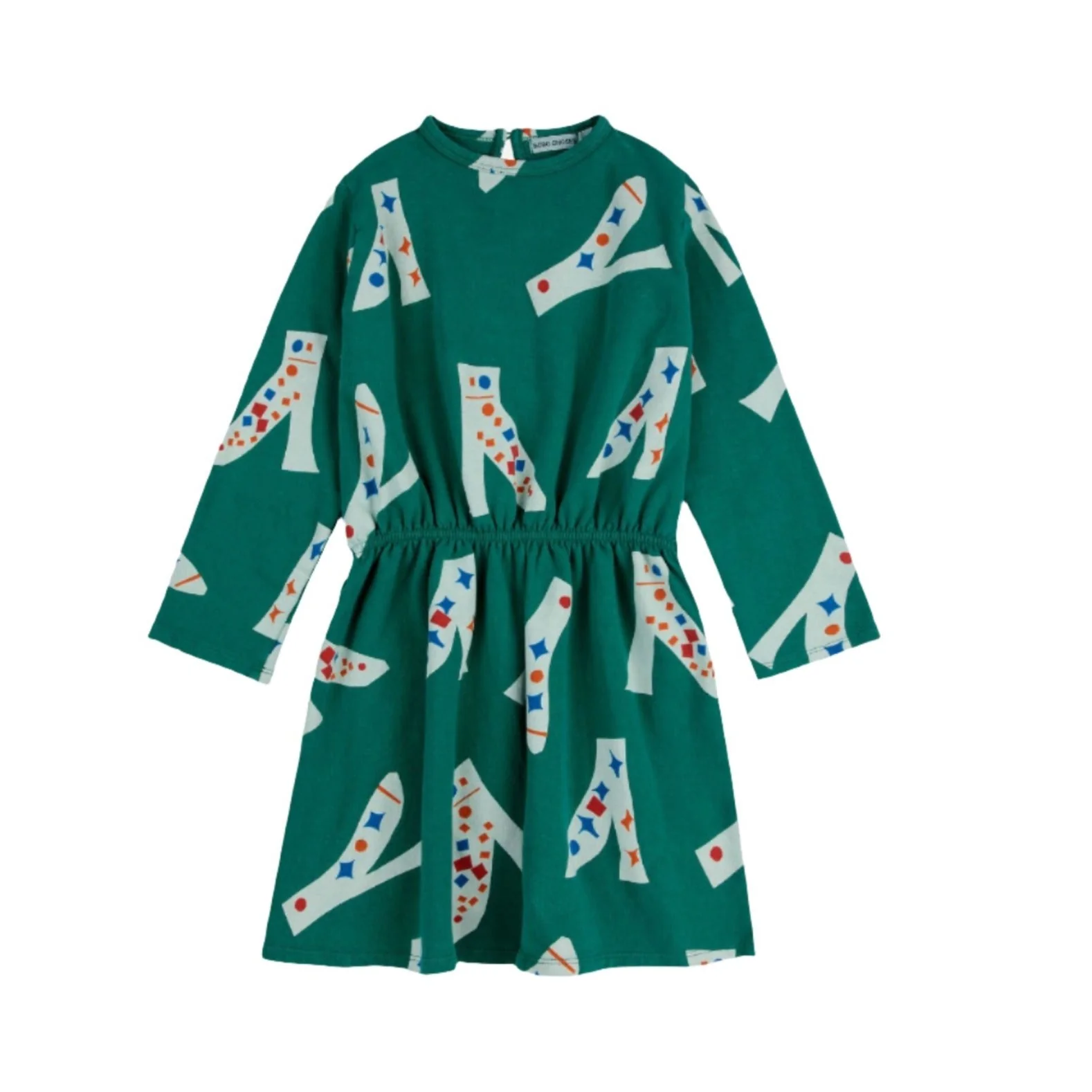 Bobo Choses Dark Green Magic Shoes Allover Dress