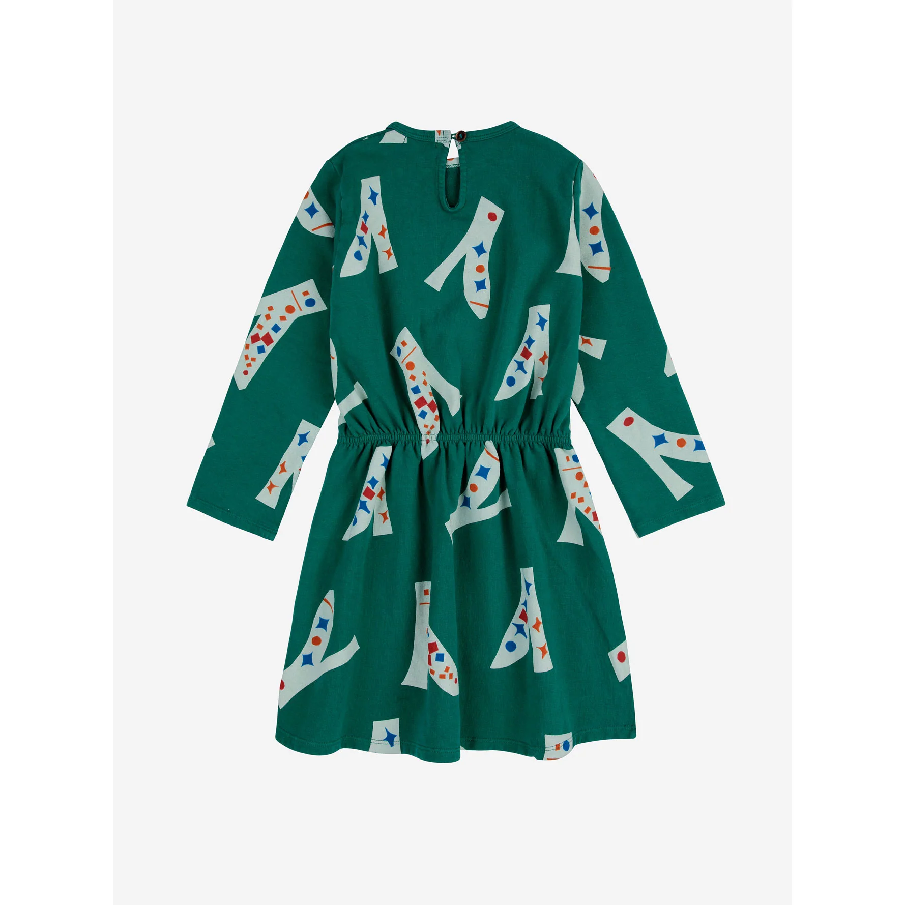 Bobo Choses Dark Green Magic Shoes Allover Dress - Image 3
