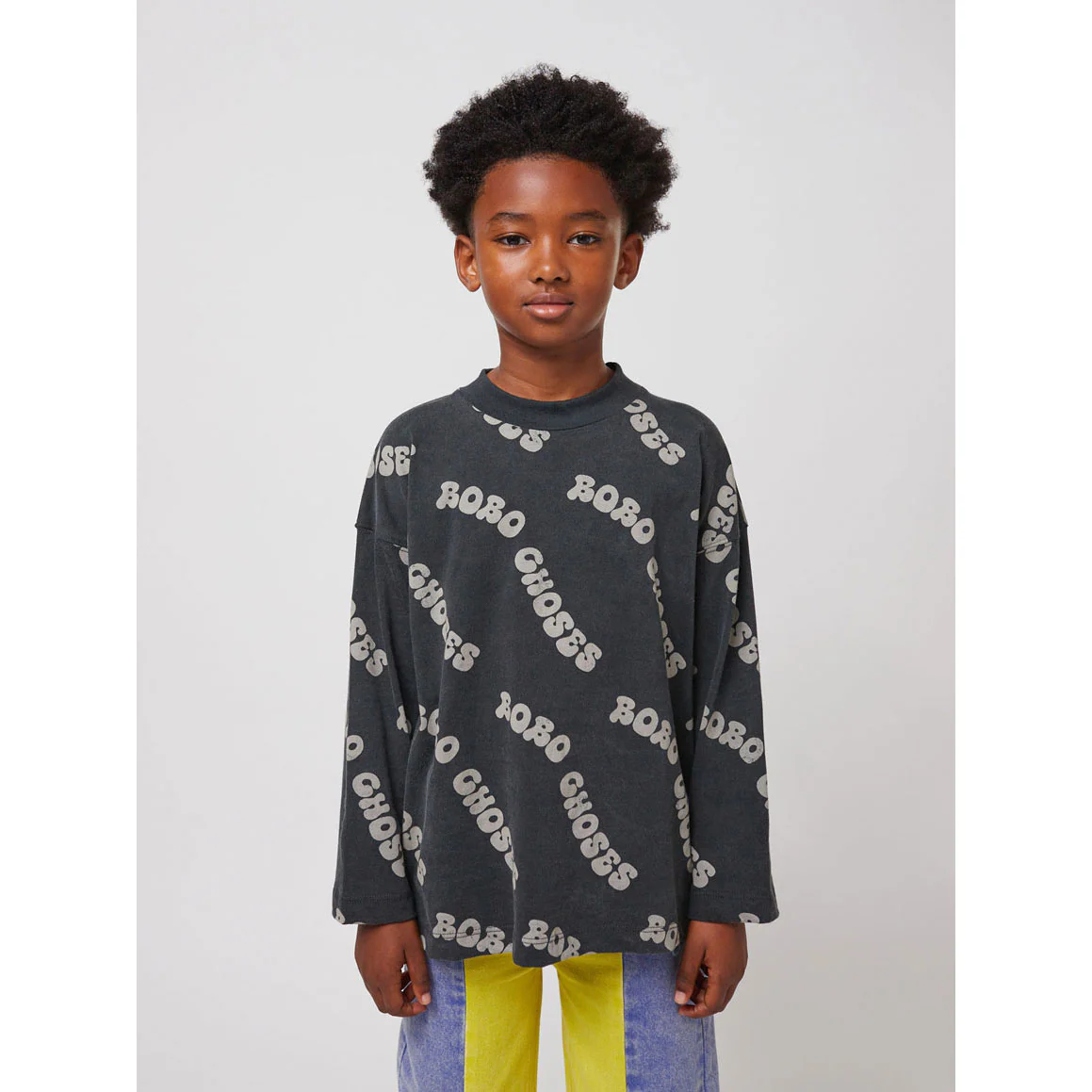 Bobo Choses Dark Grey Wavy Bobo Choses All Over T-Shirt - Image 3