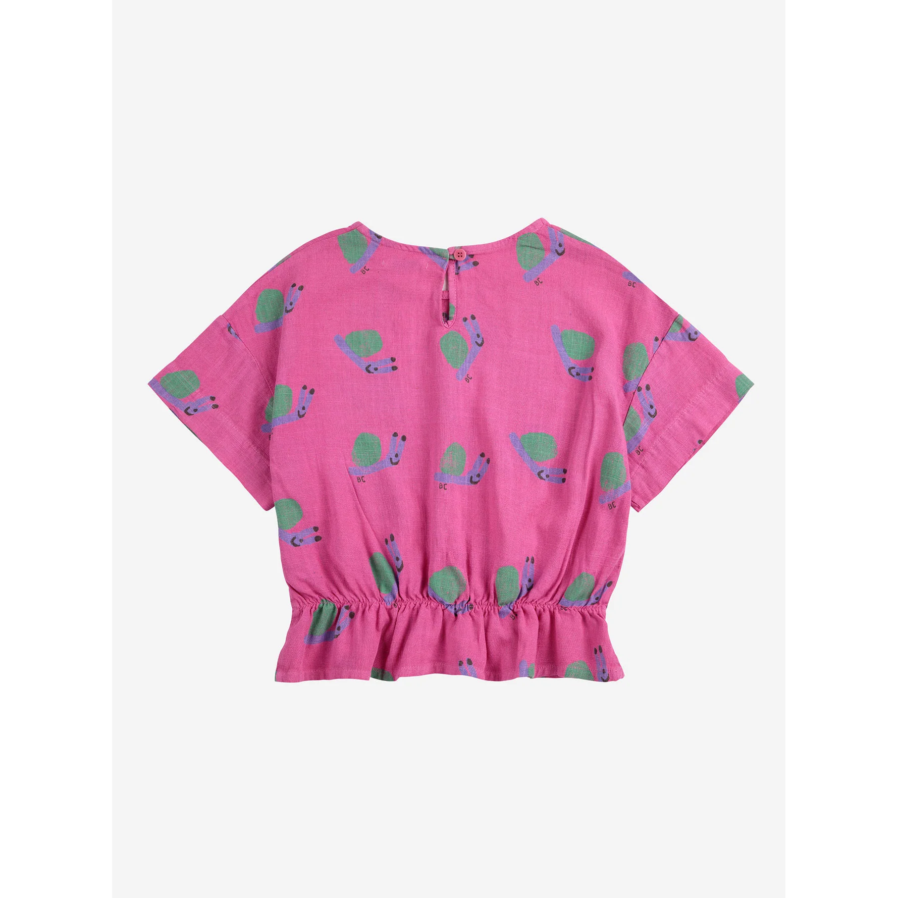 Bobo Choses Fuchsia Funny Snail All Over Blouse - Image 3